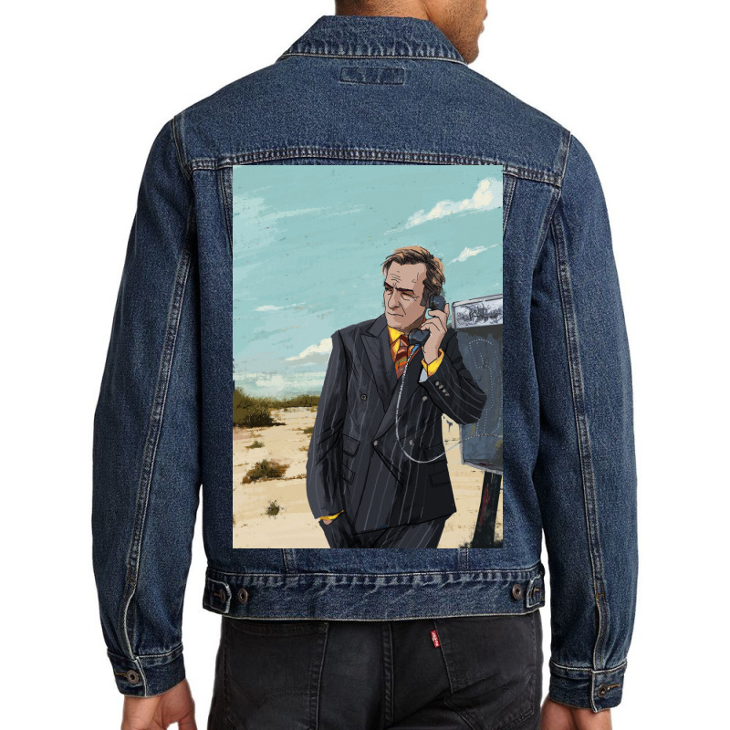 Call Saul Phone Men Denim Jacket by edinrei | Artistshot