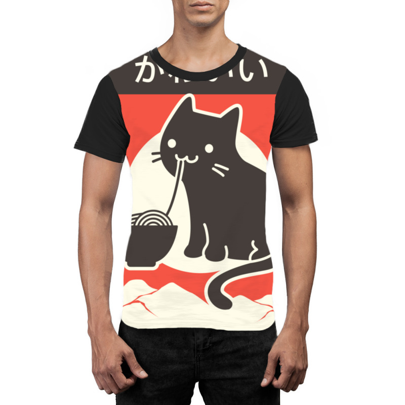 Kawaii Vintage Style Japenese Ramen Cat Graphic T-shirt | Artistshot