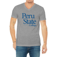 Peru State College Wordmark V-neck Tee | Artistshot