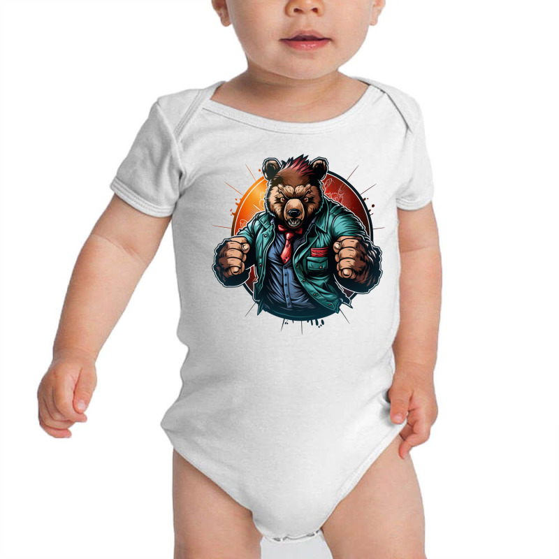 Bear Master Angry Baby Bodysuit by Tobiasoey18 | Artistshot