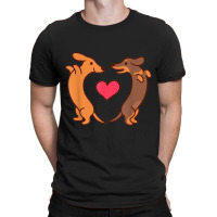 Dachshund Dogs Heart Wiener Valentines Day Men Wom T-shirt | Artistshot