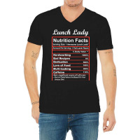 Funny Lunch Lady Nutrition Facts School Cafeteria V-neck Tee | Artistshot