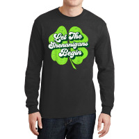 Groovy St Patricks Day Let The Shenanigans Begin W Long Sleeve Shirts | Artistshot