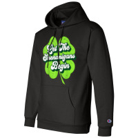 Groovy St Patricks Day Let The Shenanigans Begin W Champion Hoodie | Artistshot