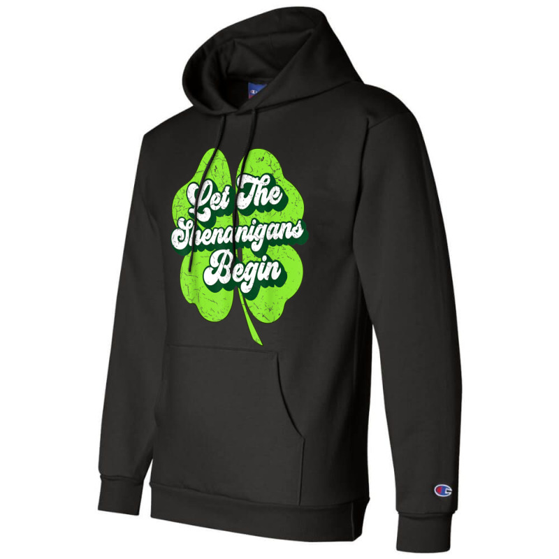 Groovy St Patricks Day Let The Shenanigans Begin W Champion Hoodie | Artistshot