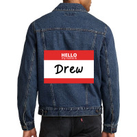 Hello My Name Is Drew Pullover Hoodie Men Denim Jacket | Artistshot