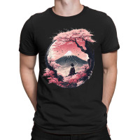 Mount Fuji Cherry Blossoms Geisha Japanese Garden T-shirt | Artistshot