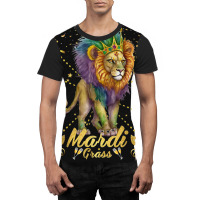 Funny Mardi Gras Roars With The King Of The Jungle Graphic T-shirt | Artistshot