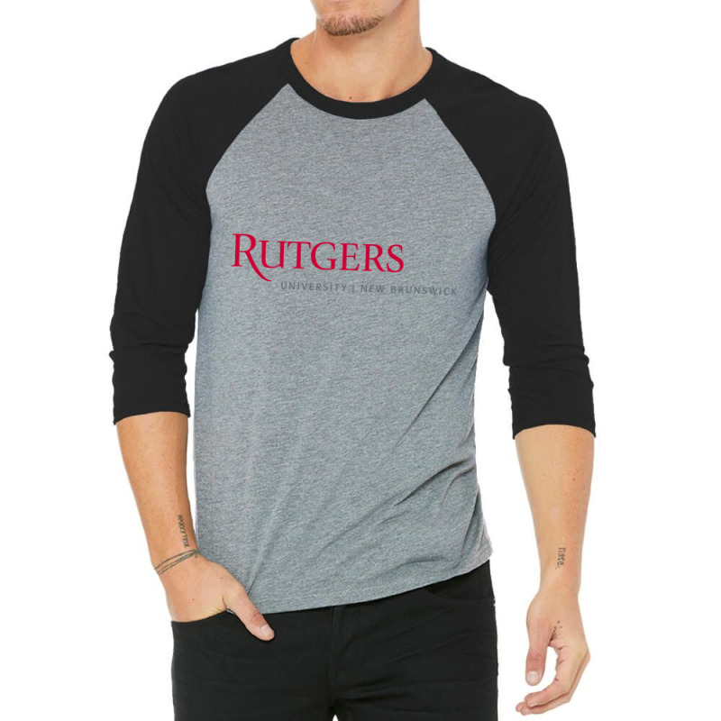 Rutgers University New Brunswick Logotype 3/4 Sleeve Shirt | Artistshot