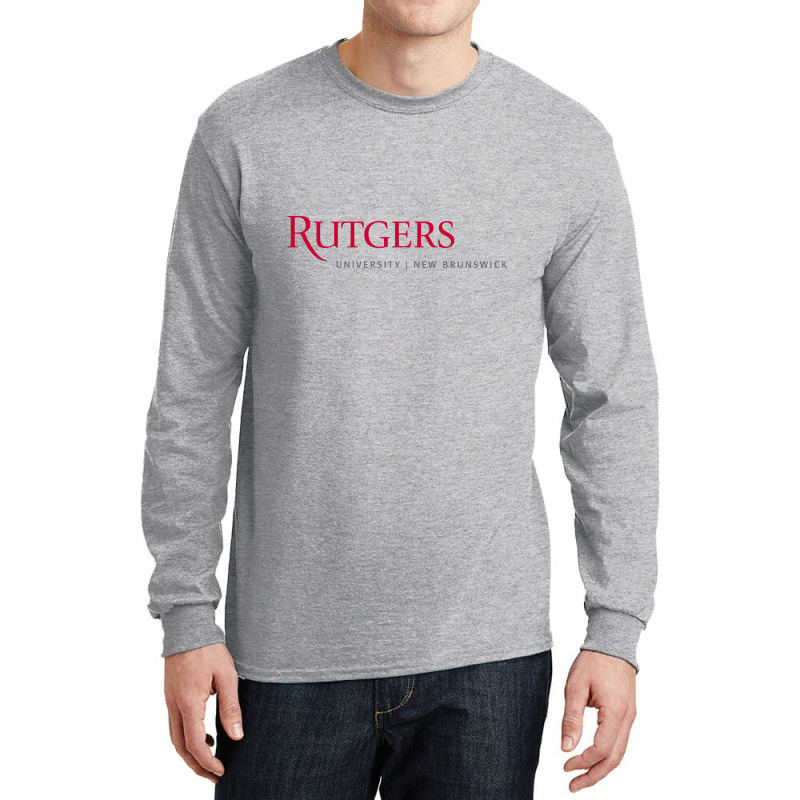 Rutgers University New Brunswick Logotype Long Sleeve Shirts | Artistshot