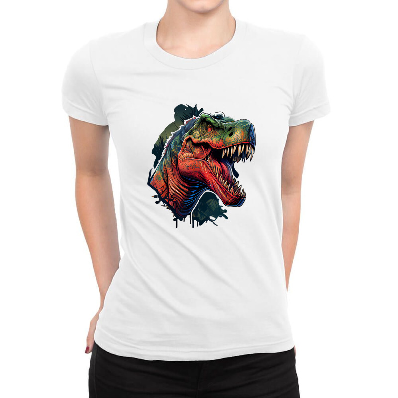 Dinosaurus Angry Ladies Fitted T-Shirt by Tobiasoey18 | Artistshot