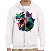 Dinosaurus Angry Youth Zipper Hoodie | Artistshot