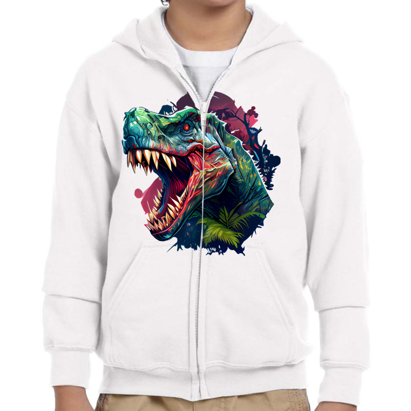 Dinosaurus Angry Youth Zipper Hoodie by Tobiasoey18 | Artistshot