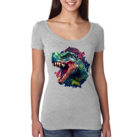 Dinosaurus Angry Women's Triblend Scoop T-shirt | Artistshot