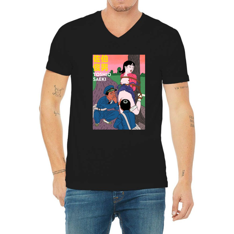 Toshio Saeki Girl And Tree V-neck Tee | Artistshot