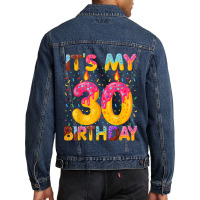 It's My 30th Birthday Sweet Donut 30 Years Old Fun Men Denim Jacket | Artistshot