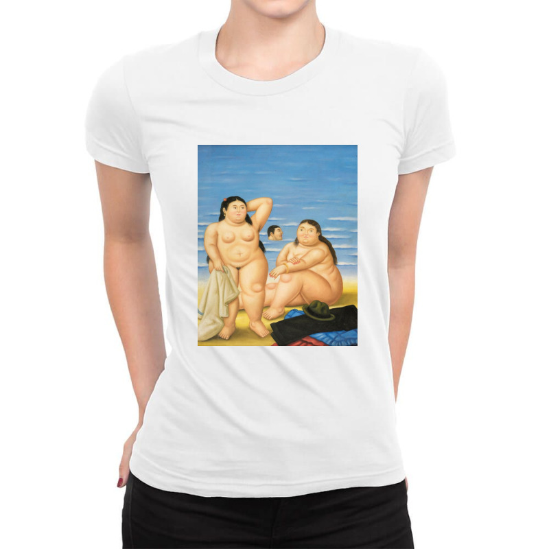 Nudes On The Beach Ladies Fitted T-shirt | Artistshot