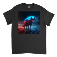 Fox Leaping Into River To Swim Classic T-shirt | Artistshot