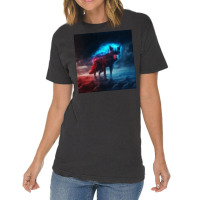 Fox Leaping Into River To Swim Vintage T-shirt | Artistshot