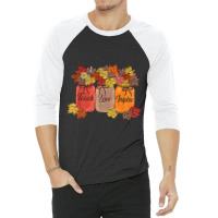 Teach Love Inspire Fall Teacher Thankful Floral Au 3/4 Sleeve Shirt | Artistshot