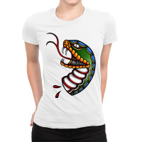 Decapitated Snake Head Ladies Fitted T-shirt | Artistshot