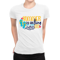 Summer Is Calling Ladies Fitted T-shirt | Artistshot