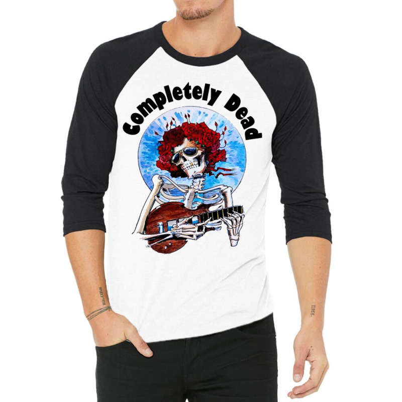 Guitar Grateful Skull 3/4 Sleeve Shirt | Artistshot