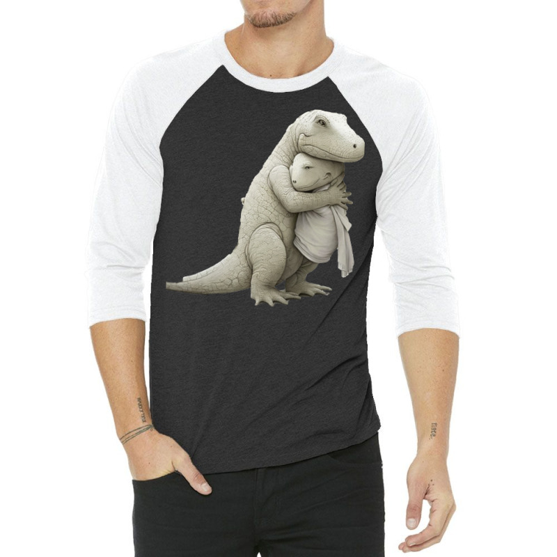 Dinosaurus Hug 3/4 Sleeve Shirt by UrielTurner100 | Artistshot