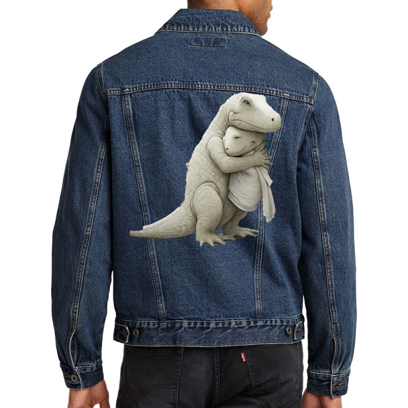 Dinosaurus Hug Men Denim Jacket by UrielTurner100 | Artistshot