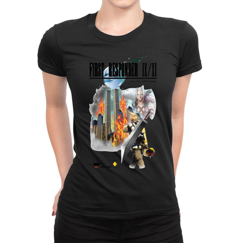 Final Fantasy First Responder Shirt Ladies Fitted T-Shirt by JosephCatalano | Artistshot