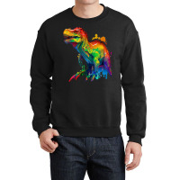 Dinosaurus Rainbow Crewneck Sweatshirt | Artistshot