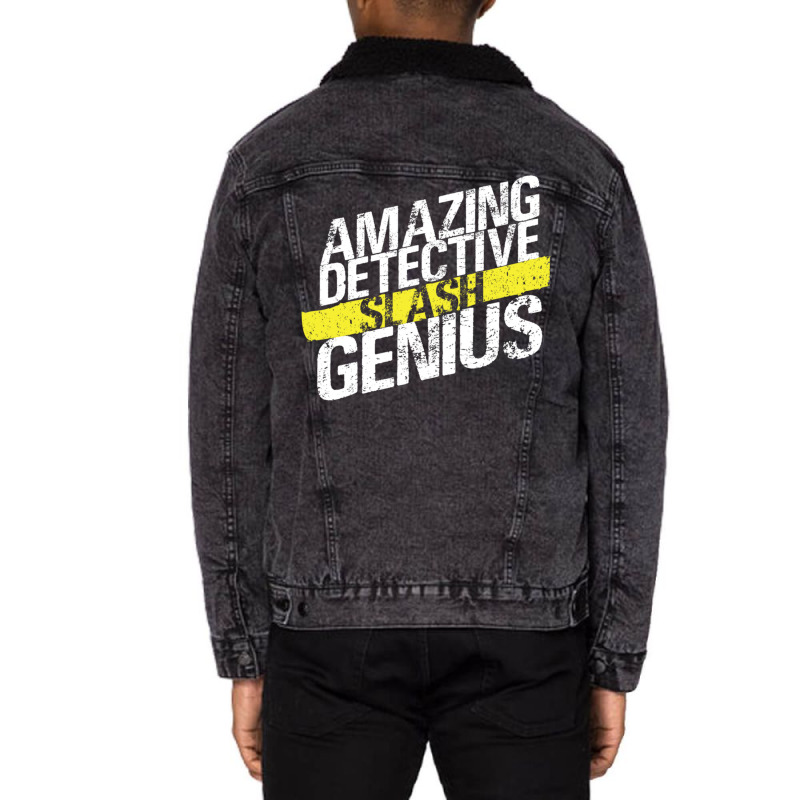 Amazing Detective Slash Genius Unisex Sherpa-Lined Denim Jacket by CoreyMartinPeters | Artistshot