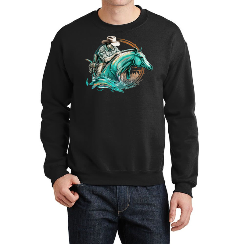 Dolphins Cowboy Crewneck Sweatshirt by ZoritaStrong290 | Artistshot