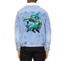 Dolphins Crush Unisex Sherpa-lined Denim Jacket | Artistshot