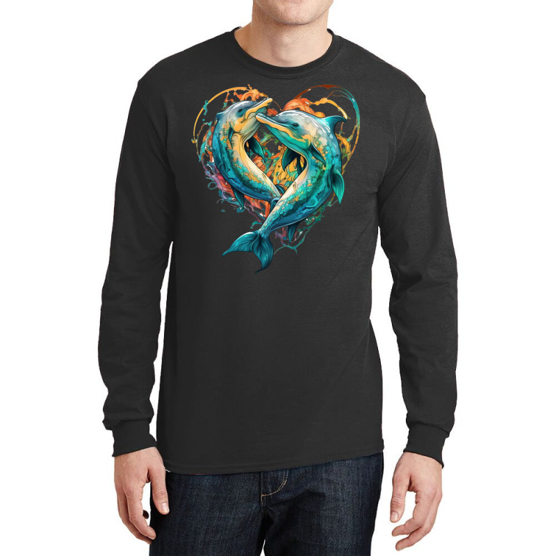 Dolphins Crush Love Long Sleeve Shirts by ZoritaStrong290 | Artistshot