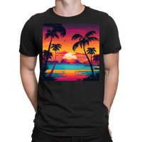 Aesthetic Sunset With Birds T-shirt | Artistshot