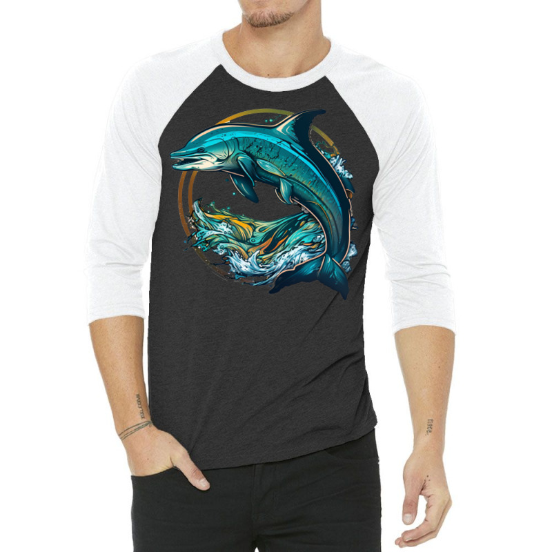 Dolphins Master Angry 3/4 Sleeve Shirt by Desireele190 | Artistshot