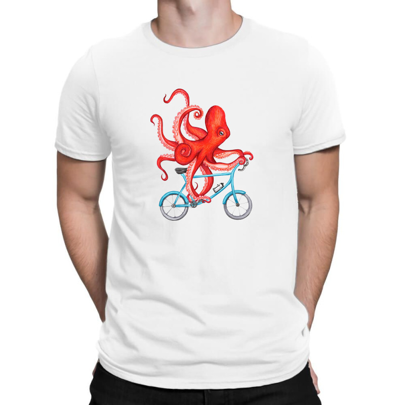 Cycling Octopus T-Shirt by steverlopez | Artistshot