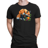 Fox Eating Fruit T-shirt | Artistshot