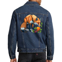 Fox Eating Fruit Men Denim Jacket | Artistshot