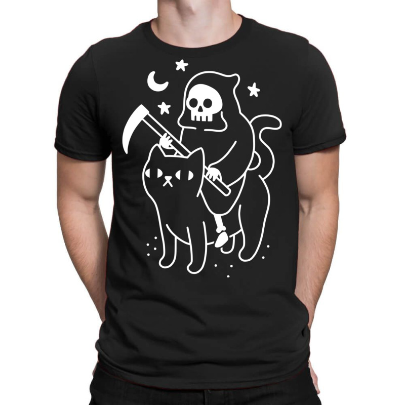 Death Rides A Black Cat T-Shirt by CynthiaTheresaWhite | Artistshot