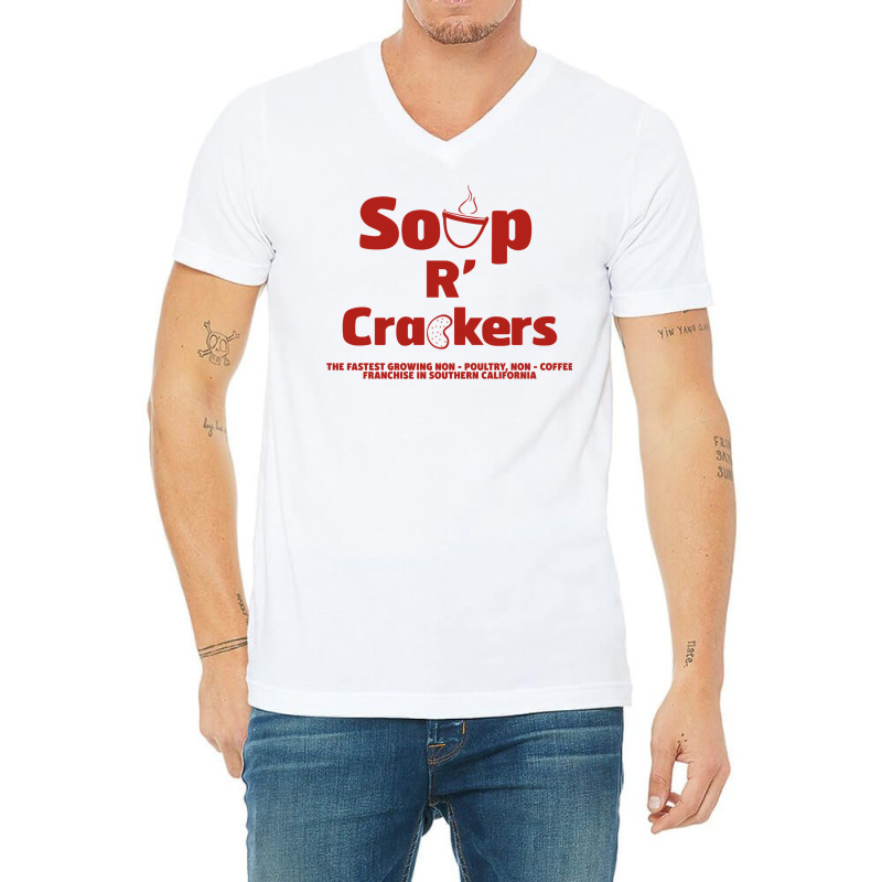 Soup R' Crackers V-Neck Tee by Stephen J Deltoro | Artistshot