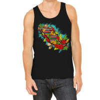 Mexico Map With Leopard And Sunflowers Tank Top | Artistshot