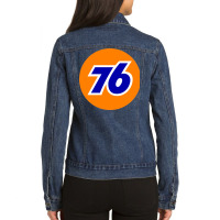 Union 76 Oil Petrol Gas Stations Retro Ladies Denim Jacket | Artistshot