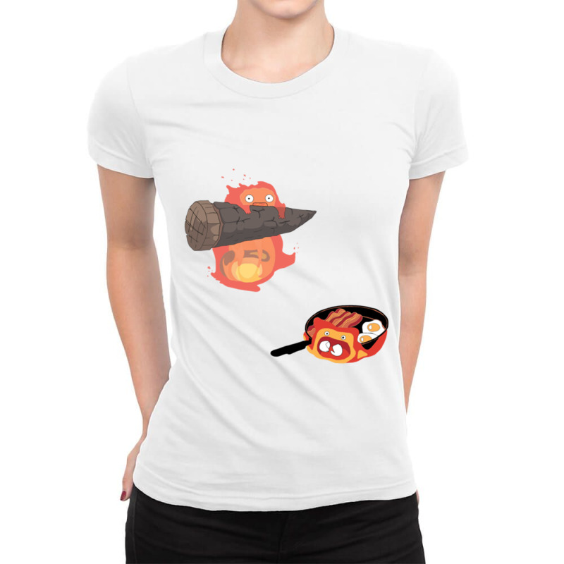 Calcifer Ladies Fitted T-Shirt by PEGGYBROWNEE | Artistshot