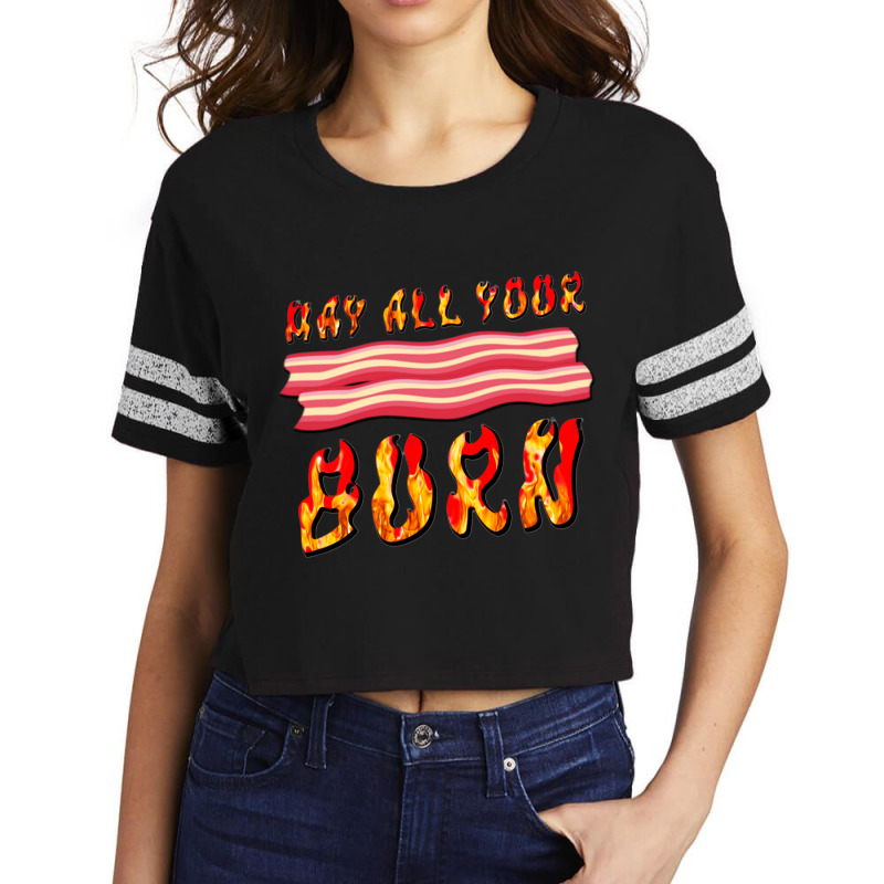 Calcifer Bacon Burn Quote Scorecard Crop Tee by PEGGYBROWNEE | Artistshot