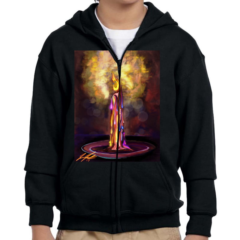 Calcifer By Candle Youth Zipper Hoodie by PEGGYBROWNEE | Artistshot