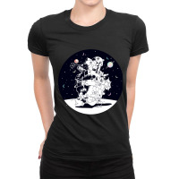 Castle In A Starry Night Ladies Fitted T-shirt | Artistshot