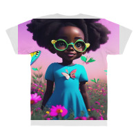 Little Black Girl With Eyeglasses All Over Men's T-shirt | Artistshot