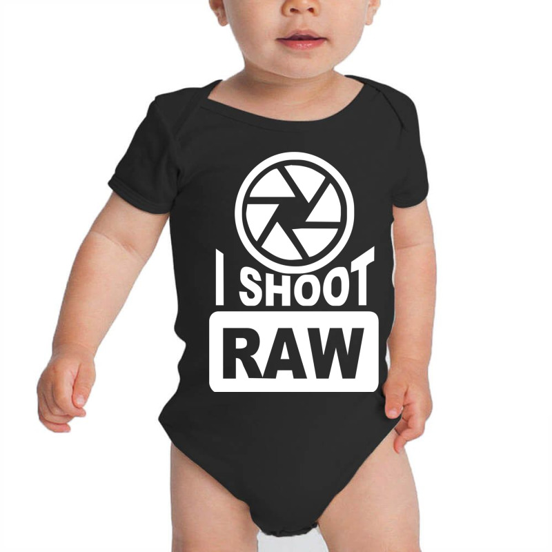 I Shoot Raw Photography Camera Photograph Baby Bodysuit by AncaArt. | Artistshot